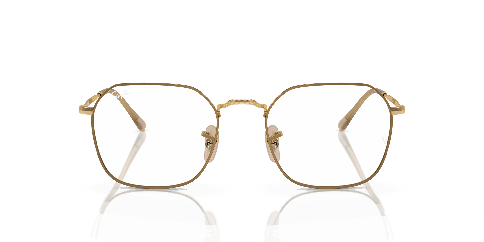 [Clear Lenses, Polished Beige On Gold Frame]