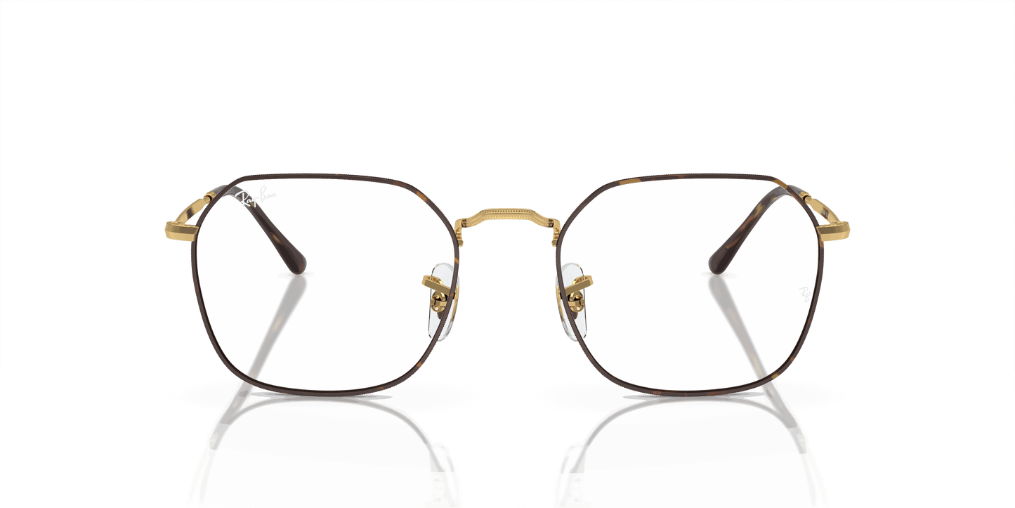 [Clear Lenses, Polished Havana On Gold Frame]