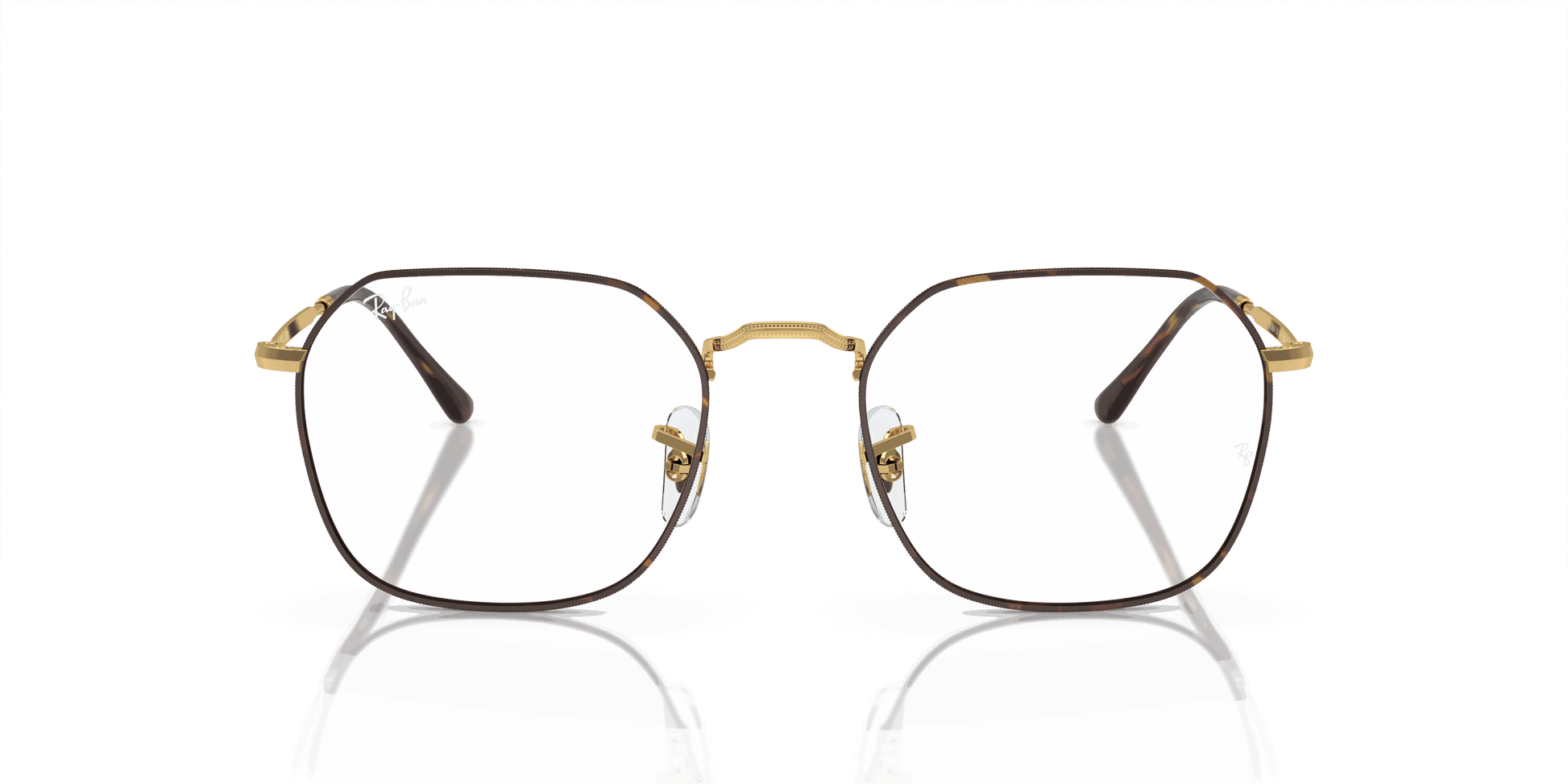 [Clear Lenses, Polished Havana On Gold Frame]