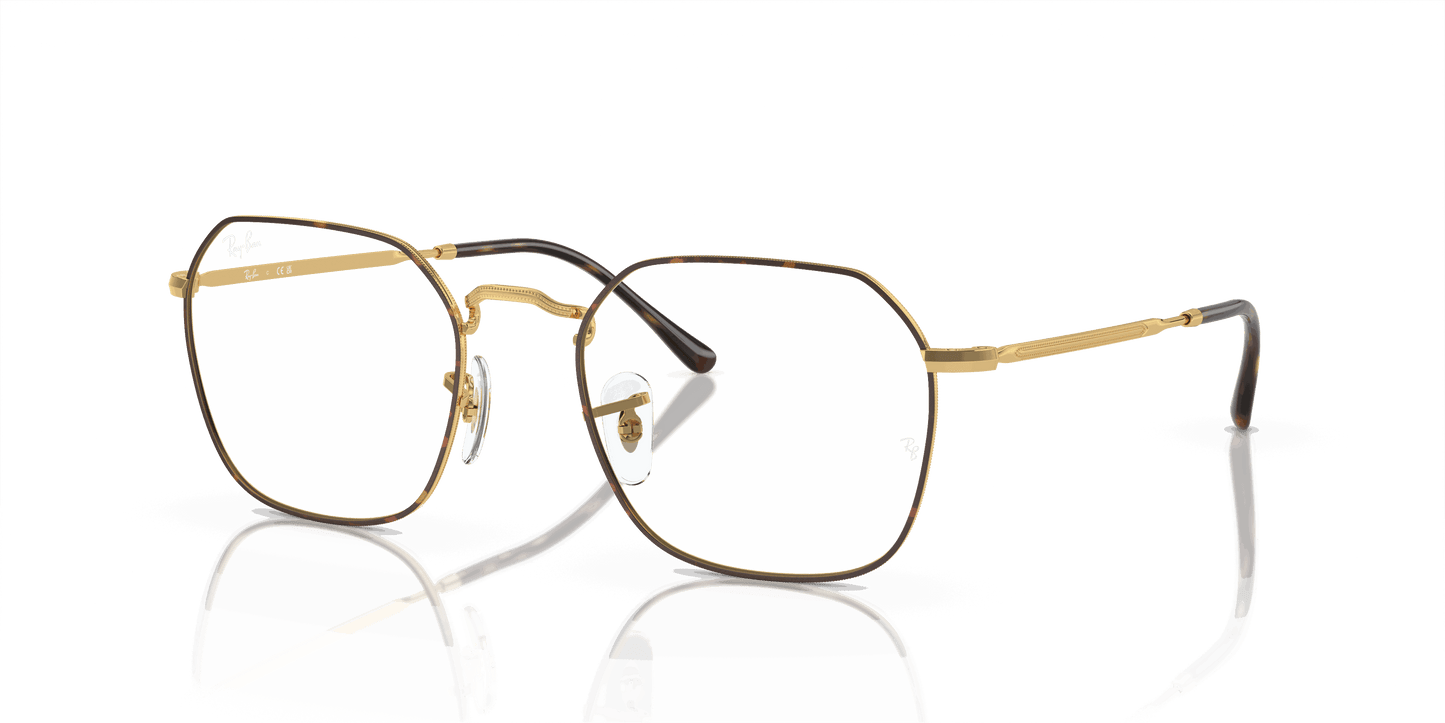 [Clear Lenses, Polished Havana On Gold Frame]