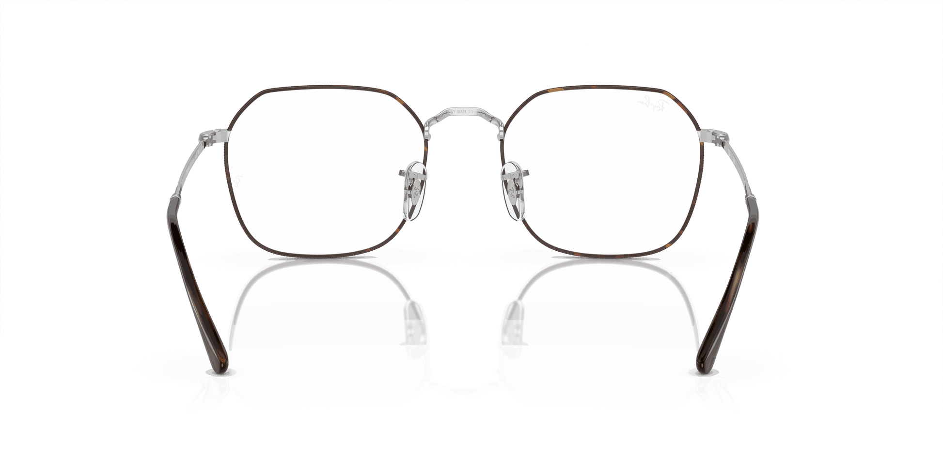 [Clear Lenses, Polished Havana On Silver Frame]