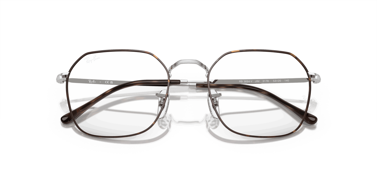 [Clear Lenses, Polished Havana On Silver Frame]