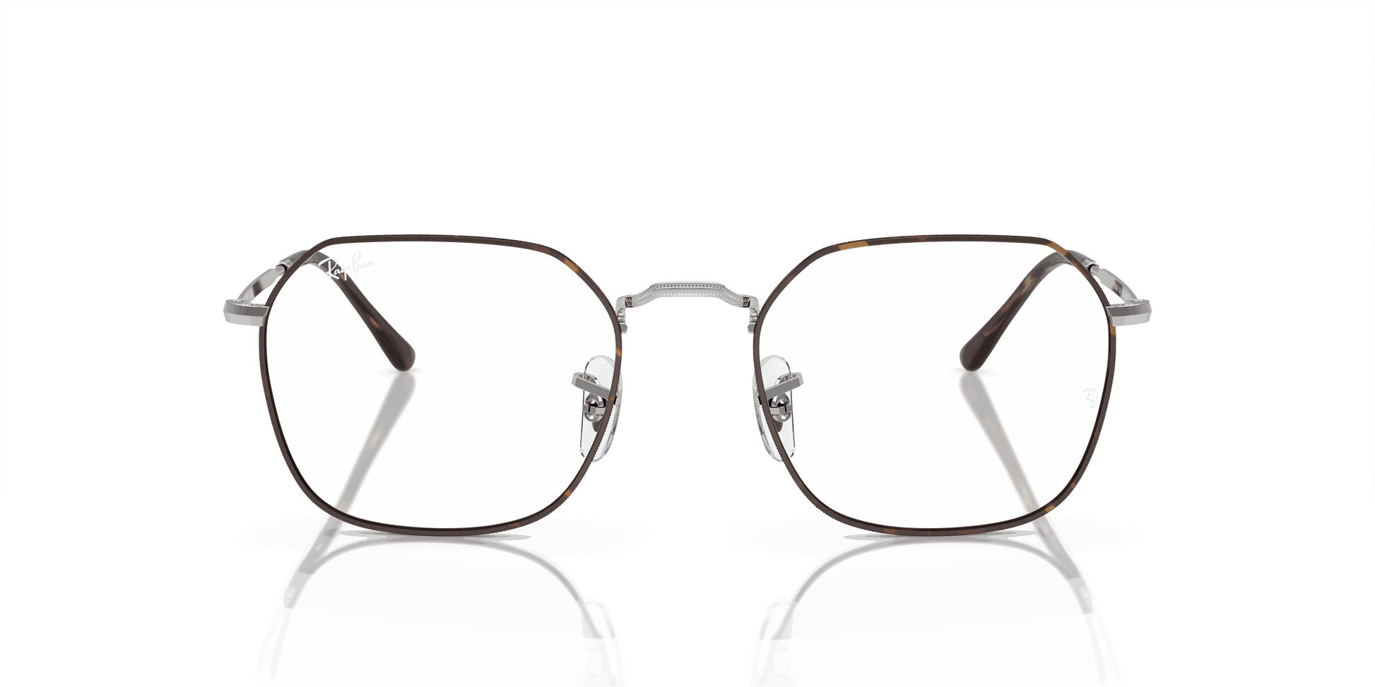 [Clear Lenses, Polished Havana On Silver Frame]