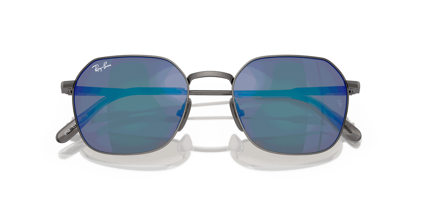 [Blue/Grey Lenses, Polished Gunmetal Frame]