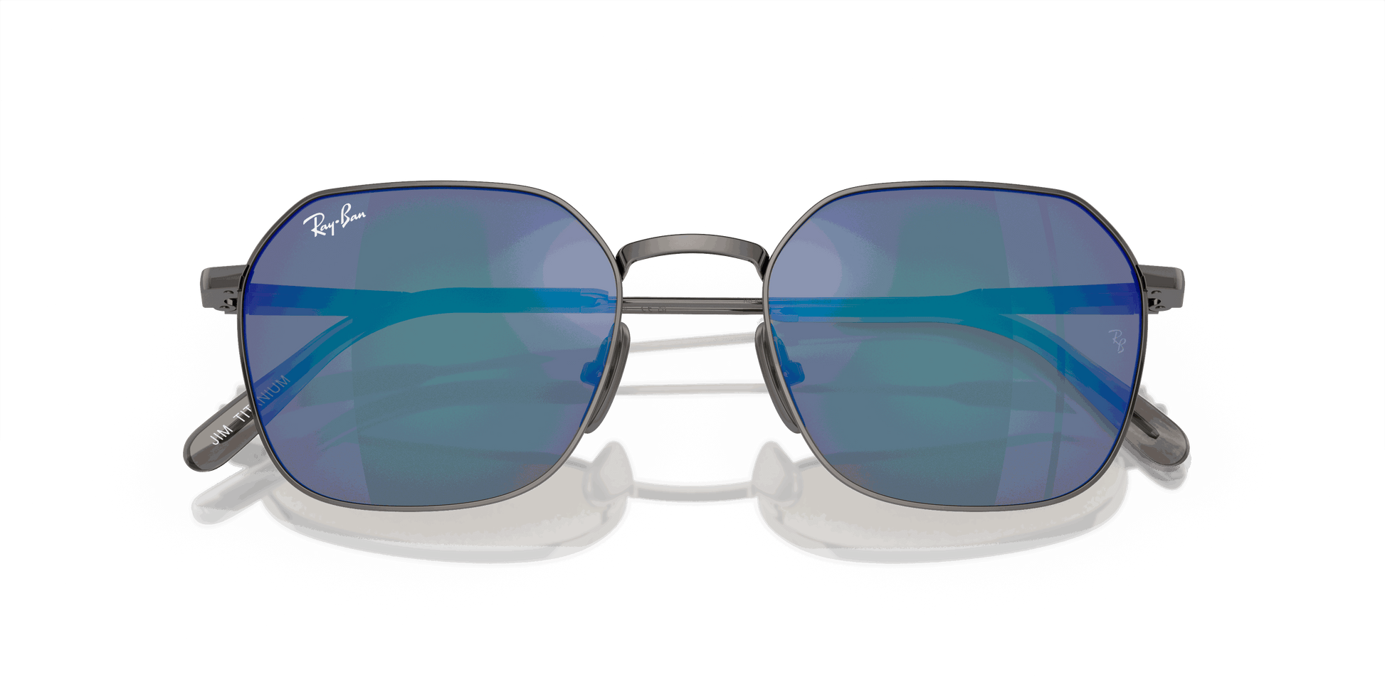 [Blue/Grey Lenses, Polished Gunmetal Frame]