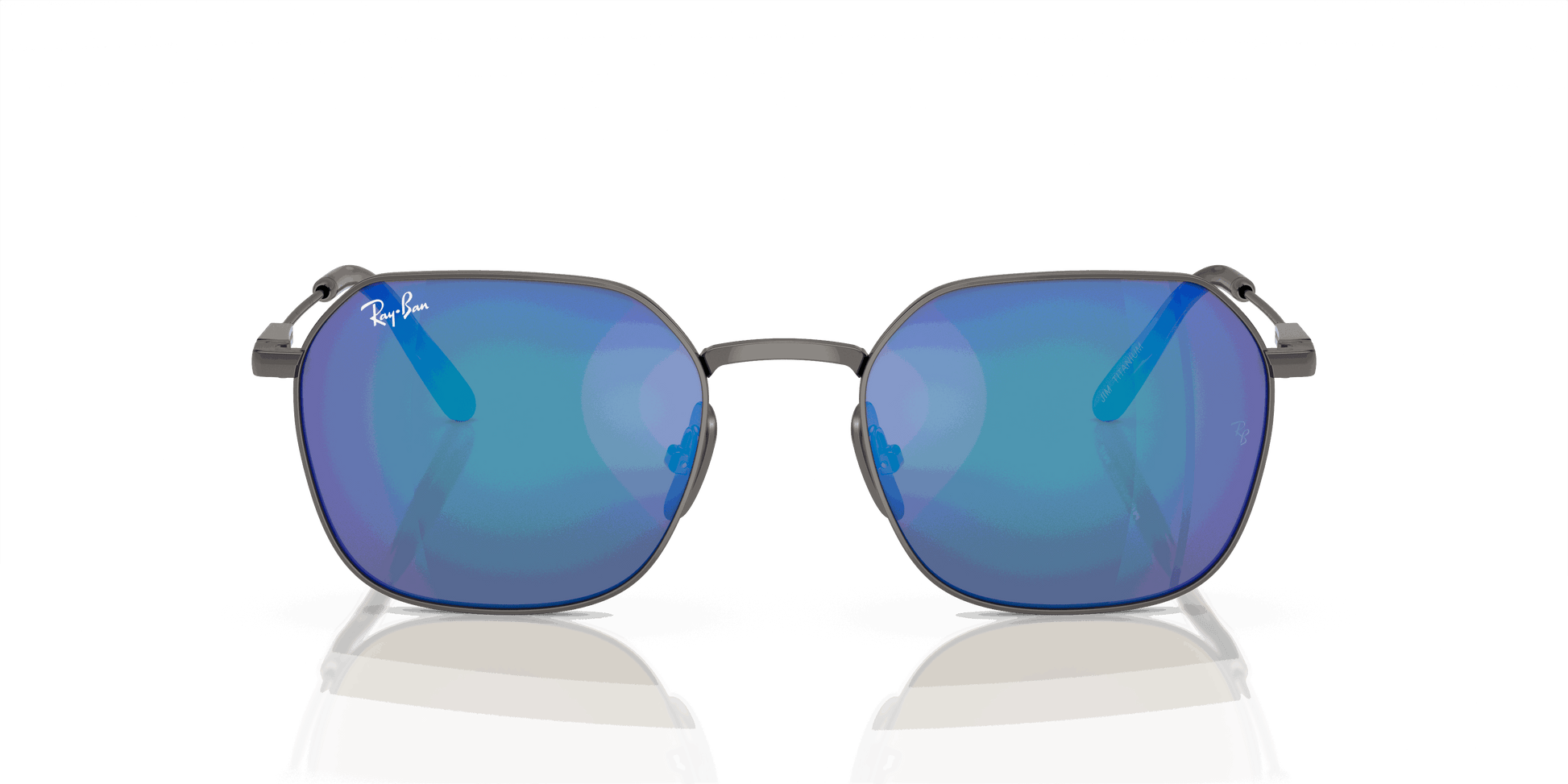 [Blue/Grey Lenses, Polished Gunmetal Frame]