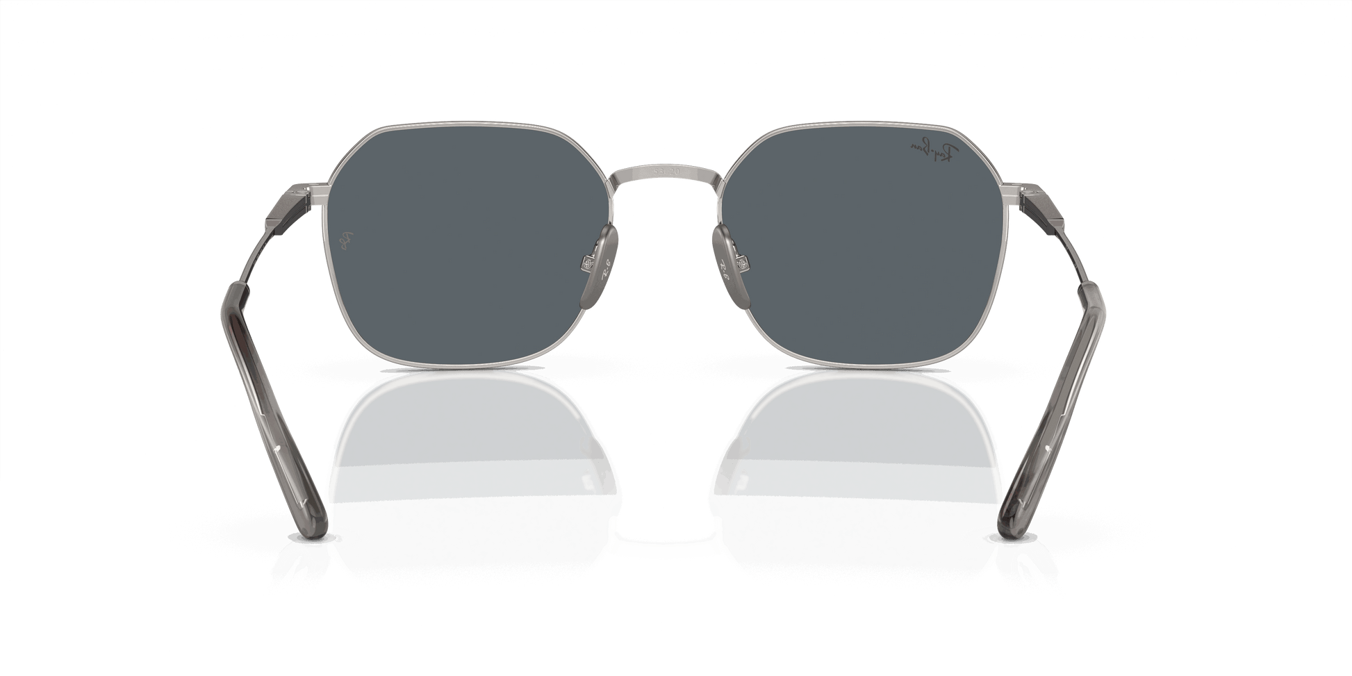 [Blue Lenses, Polished Silver Frame]
