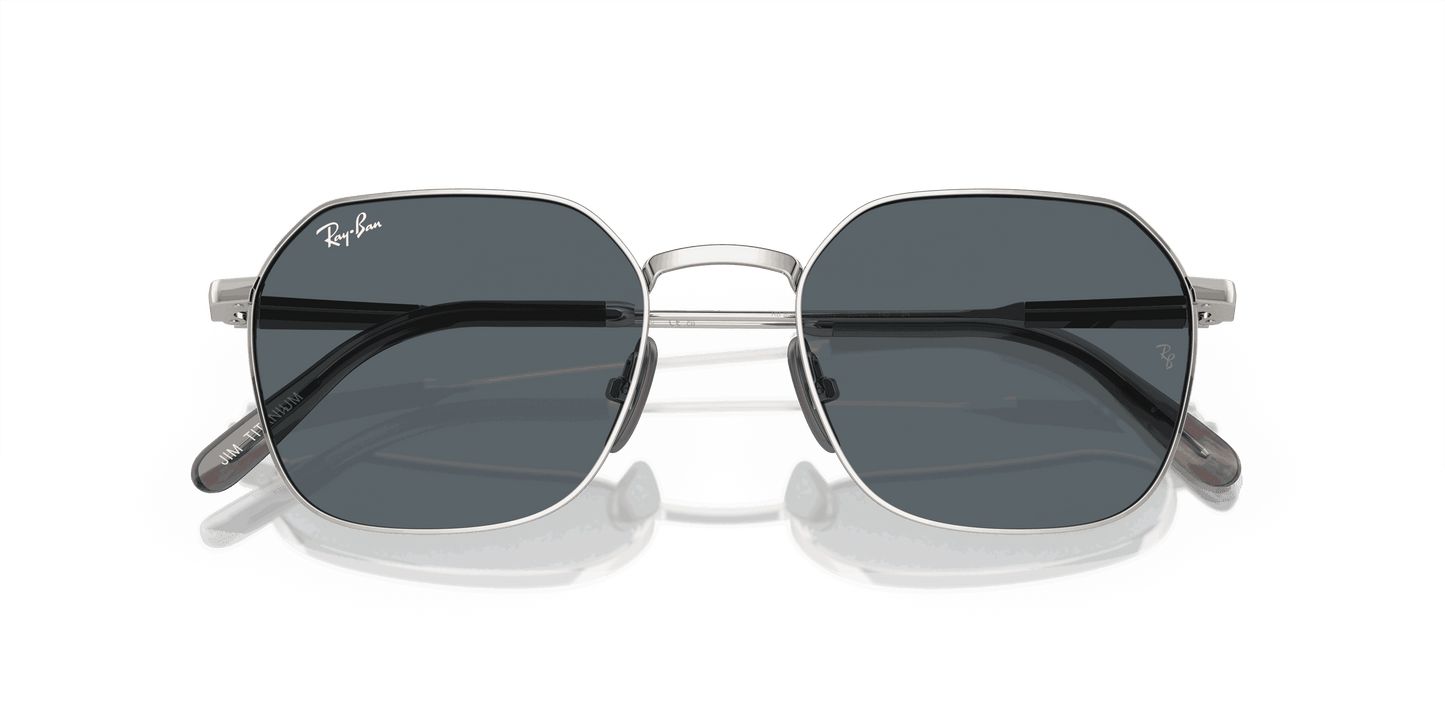 [Blue Lenses, Polished Silver Frame]