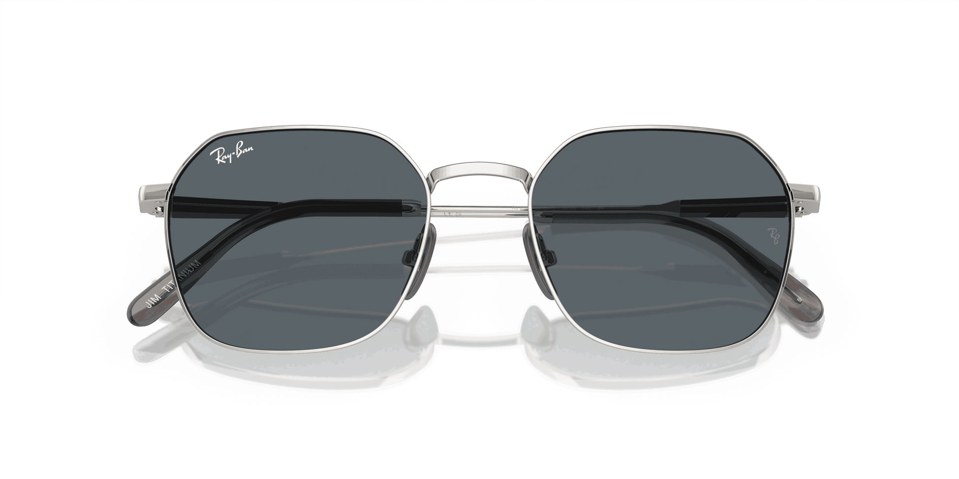 [Blue Lenses, Polished Silver Frame]