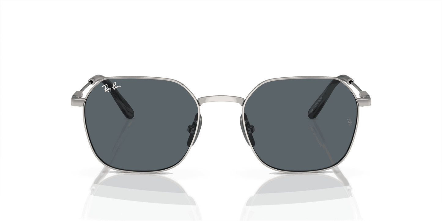 [Blue Lenses, Polished Silver Frame]