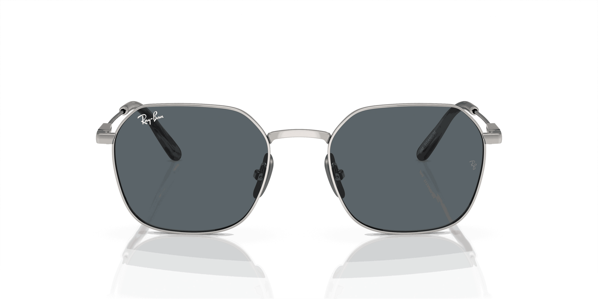 [Blue Lenses, Polished Silver Frame]