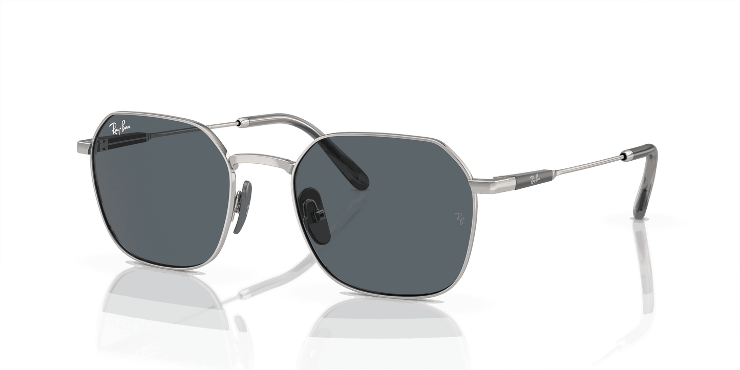 [Blue Lenses, Polished Silver Frame]