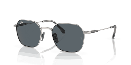 [Blue Lenses, Polished Silver Frame]