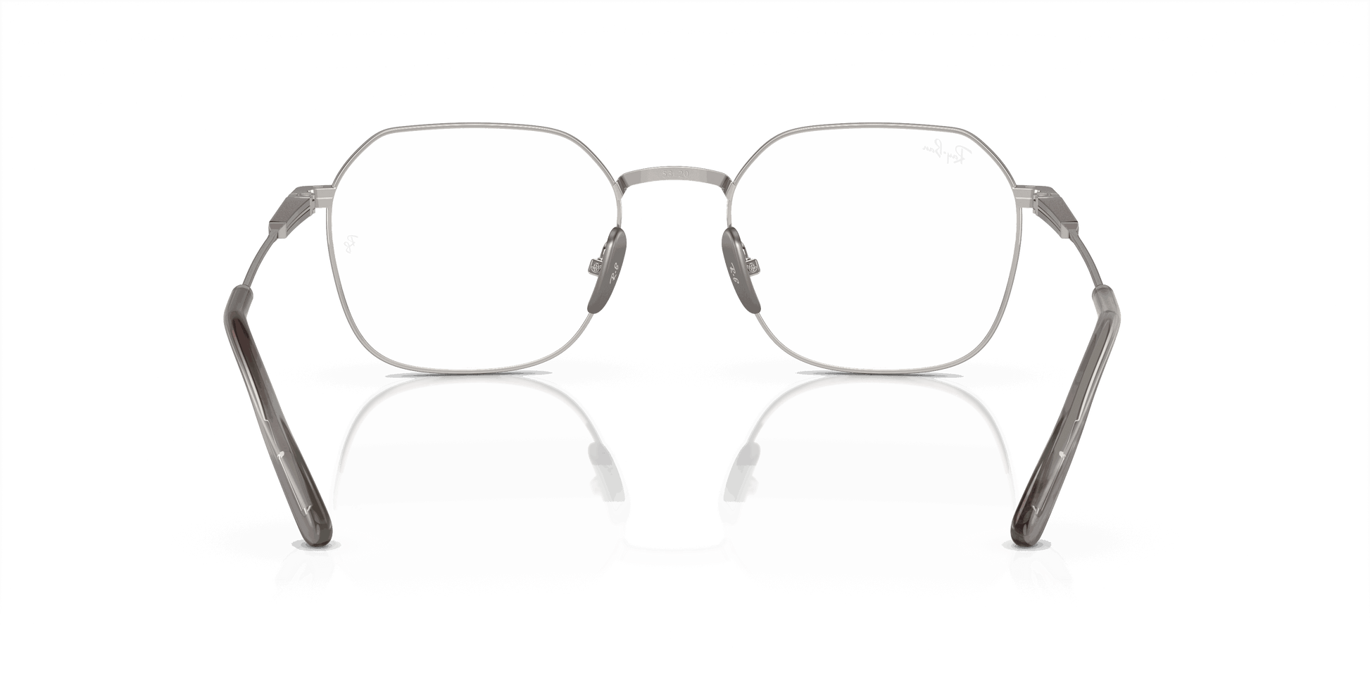 [Clear Lenses, Polished Silver Frame]