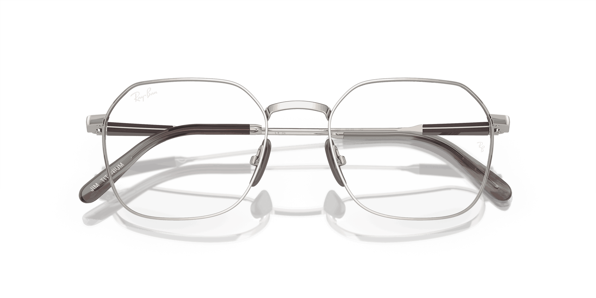 [Clear Lenses, Polished Silver Frame]