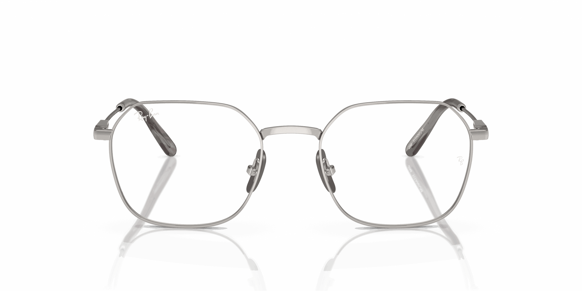 [Clear Lenses, Polished Silver Frame]