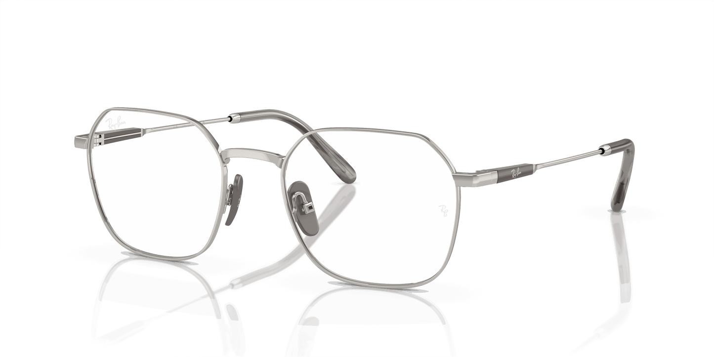 [Clear Lenses, Polished Silver Frame]