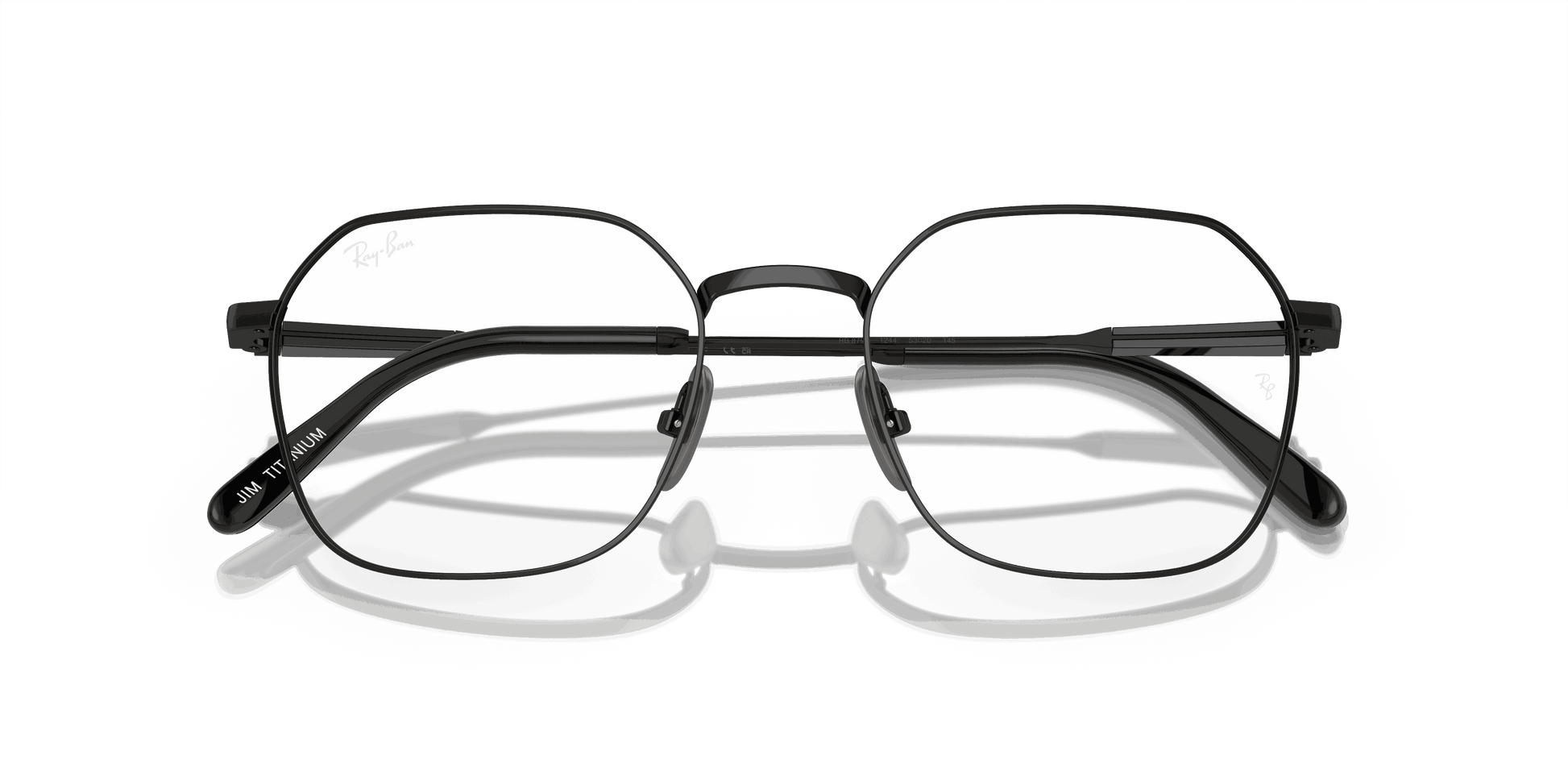 [Clear Lenses, Polished Black Frame]