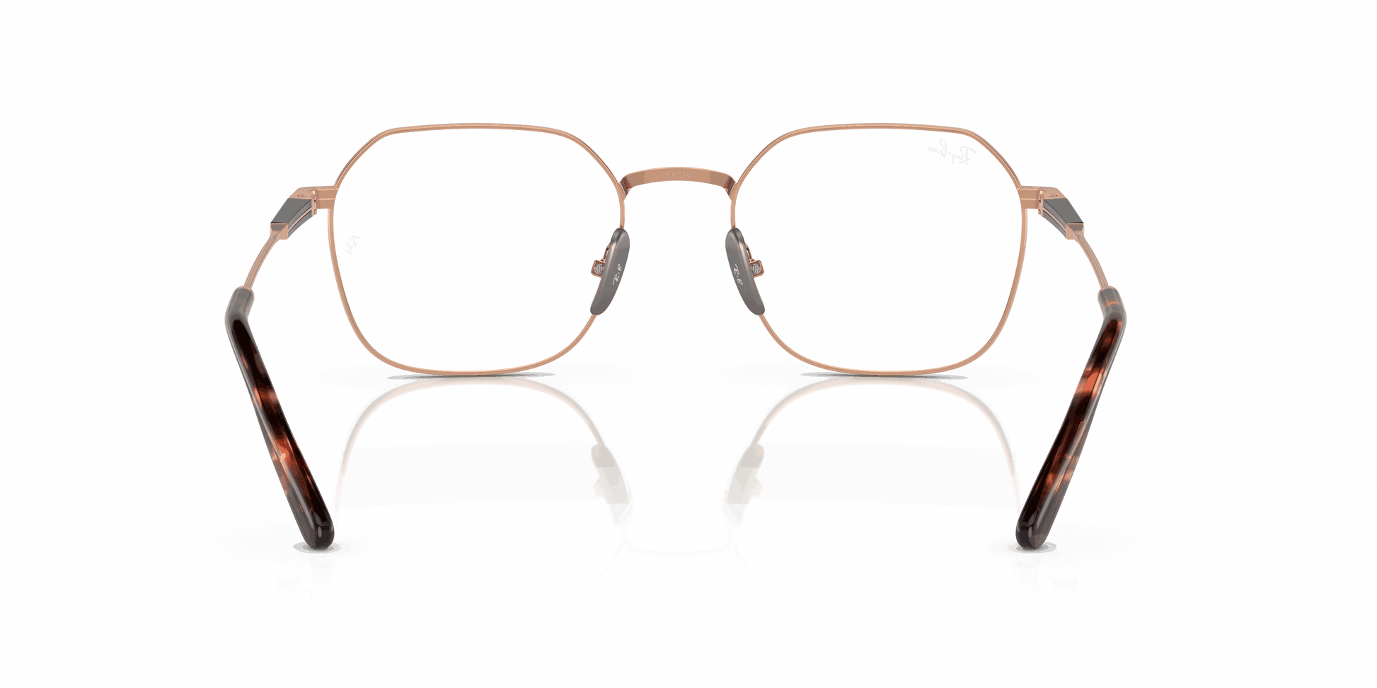 [Clear Lenses, Polished Light Brown Frame]