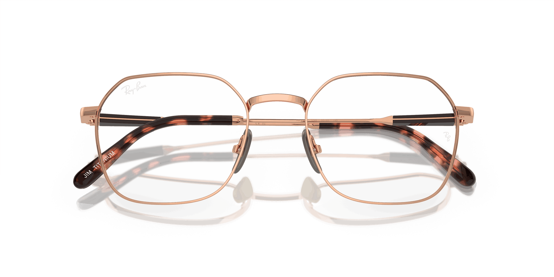 [Clear Lenses, Polished Light Brown Frame]