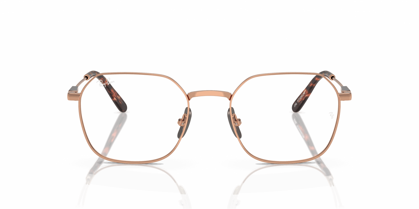 [Clear Lenses, Polished Light Brown Frame]