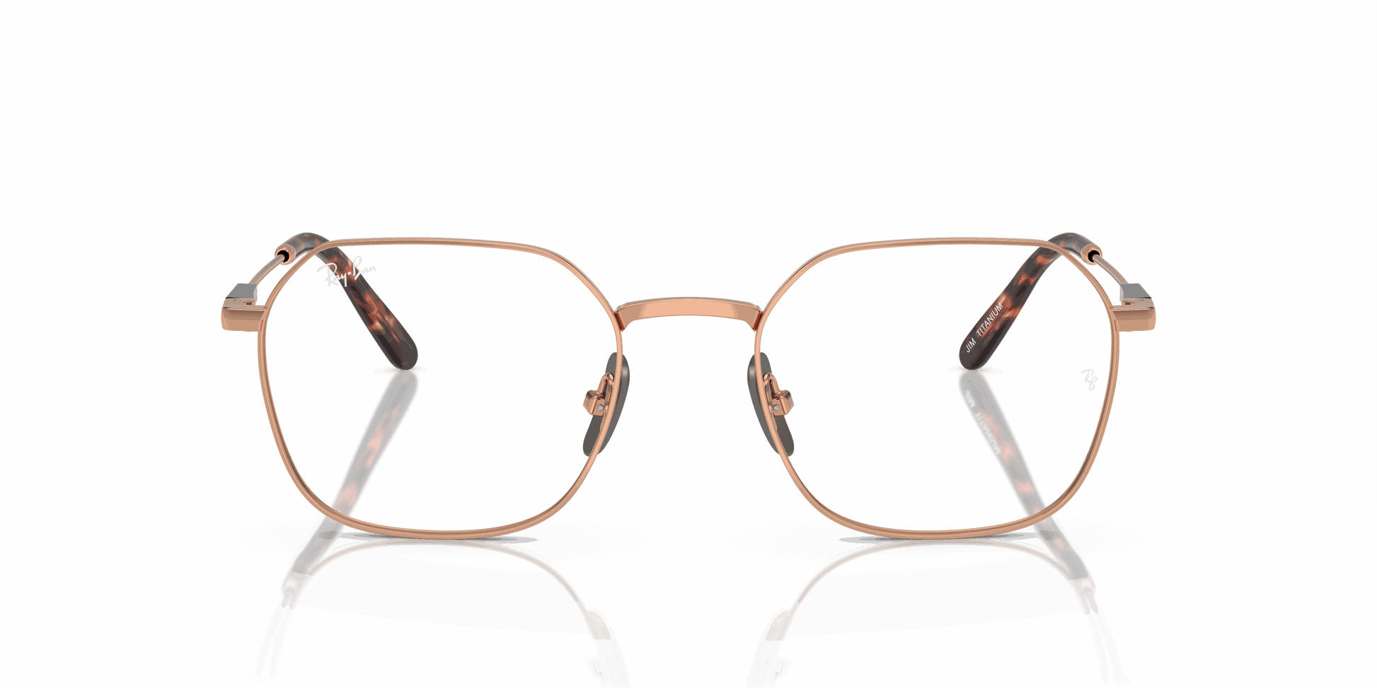 [Clear Lenses, Polished Light Brown Frame]