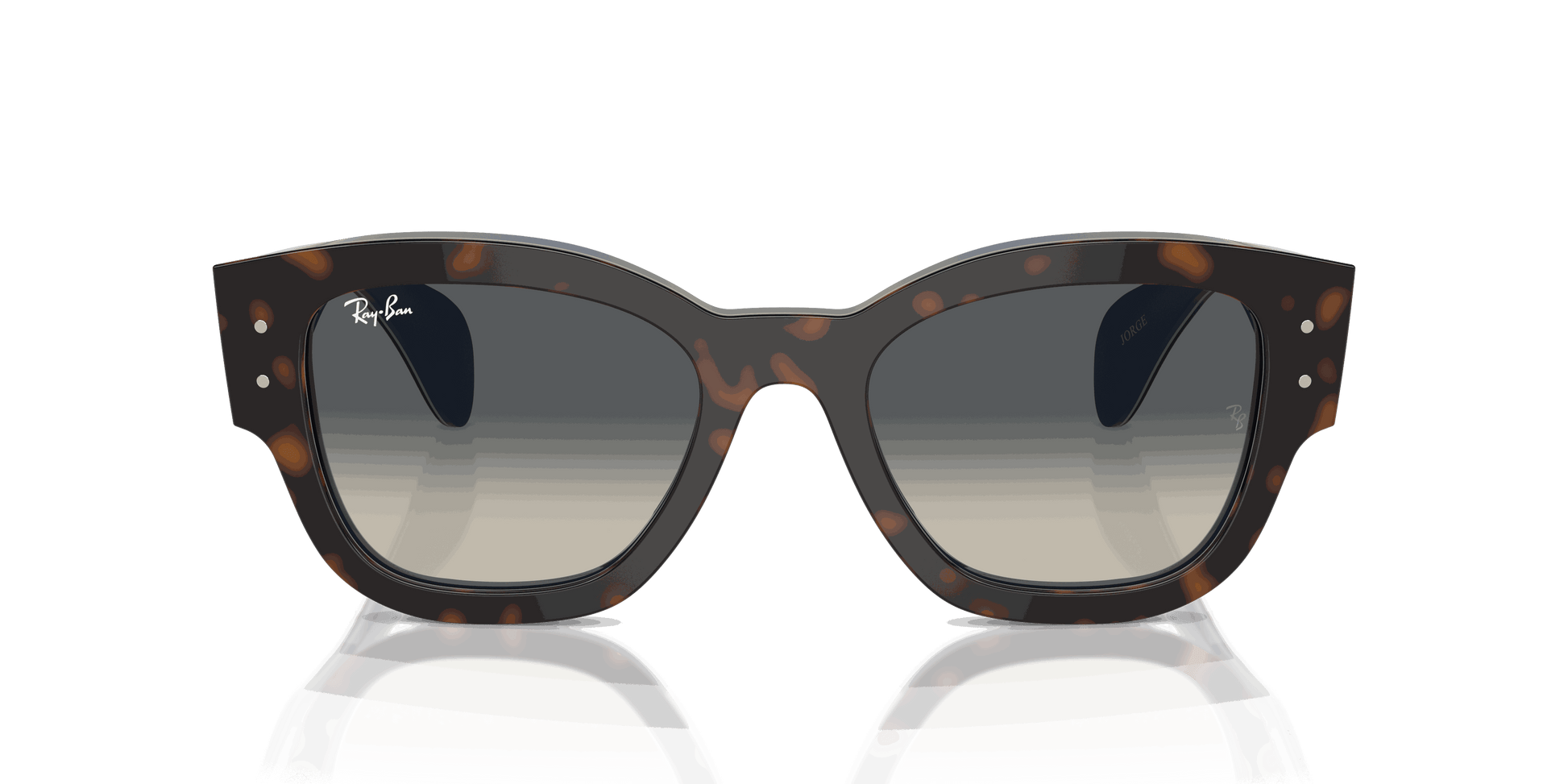 [Grey Lenses, Polished Havana Grey On Blue Frame]