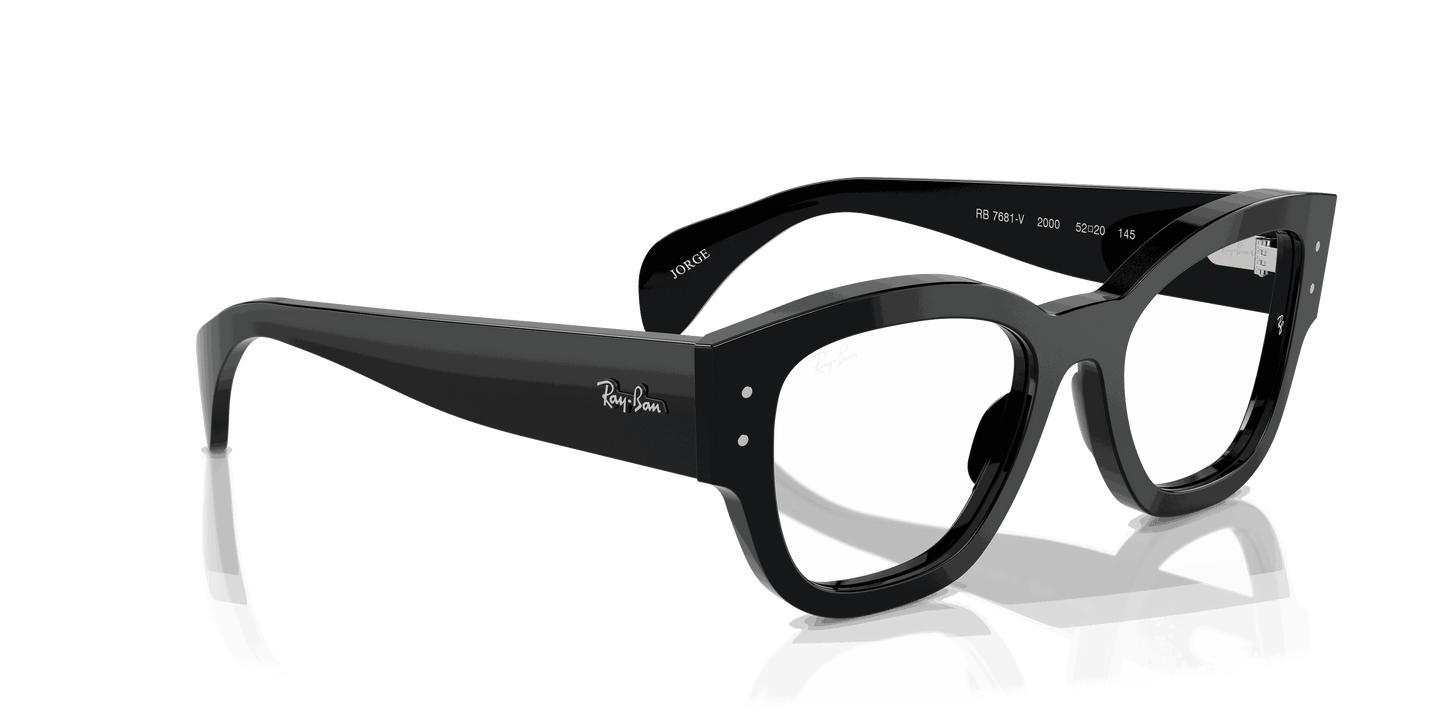 [Clear Lenses, Polished Black Frame]