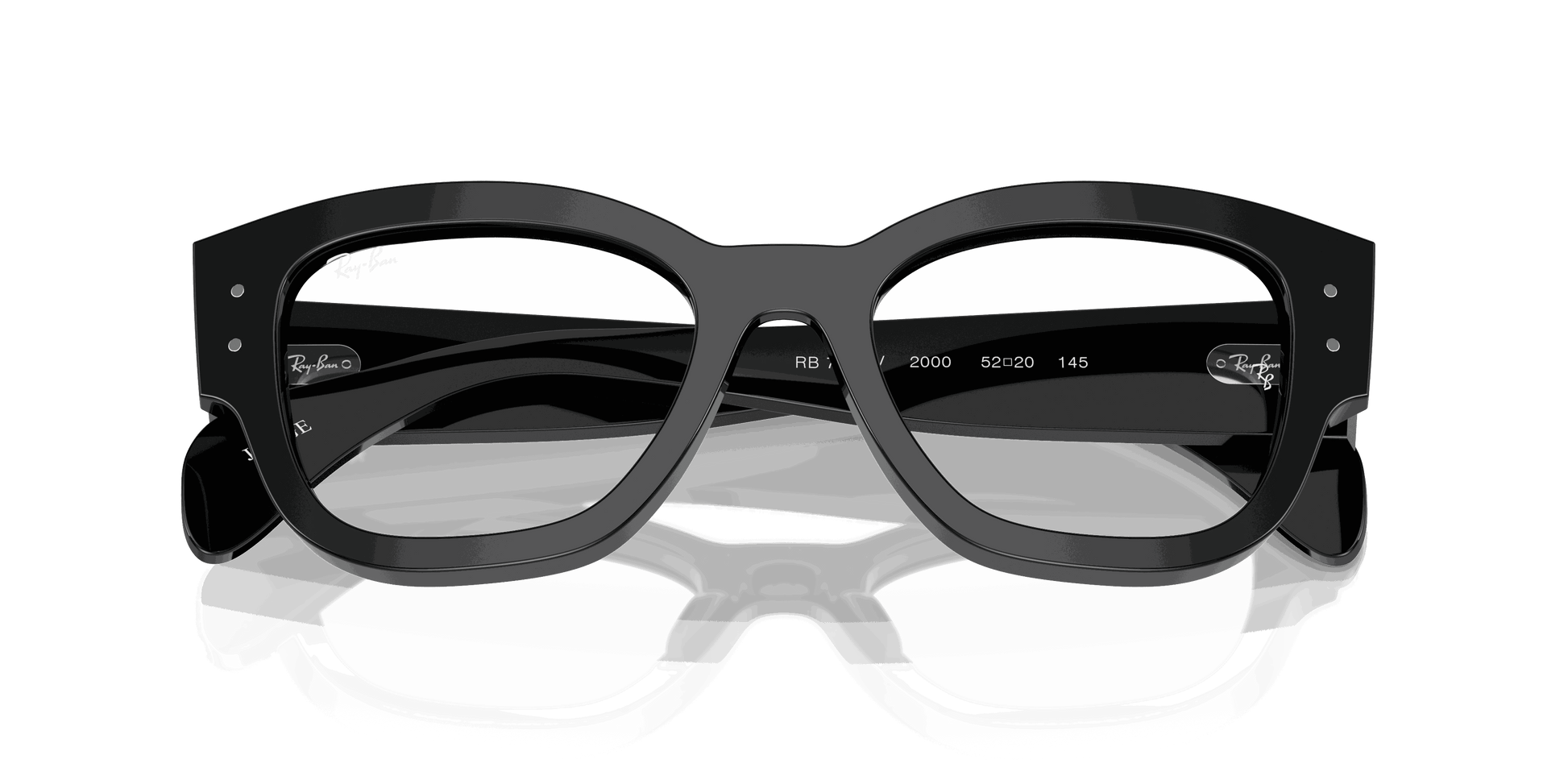 [Clear Lenses, Polished Black Frame]