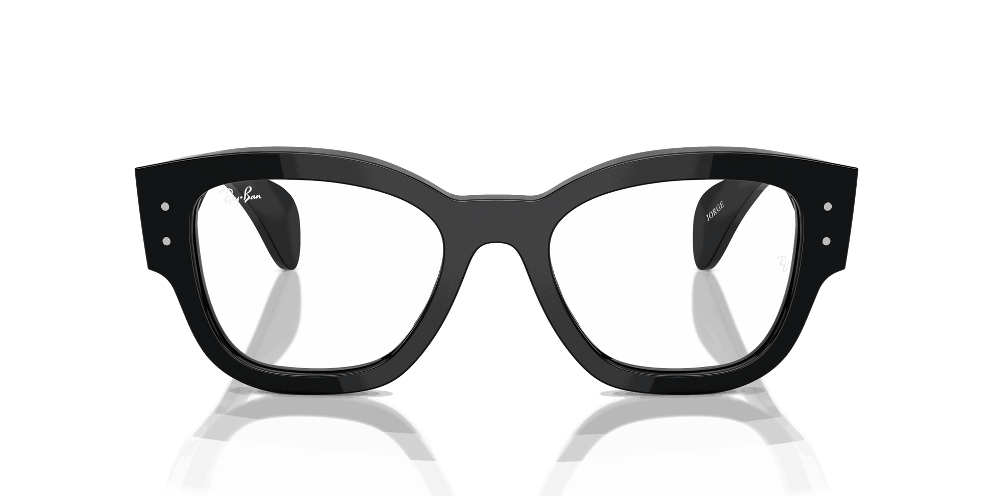 [Clear Lenses, Polished Black Frame]