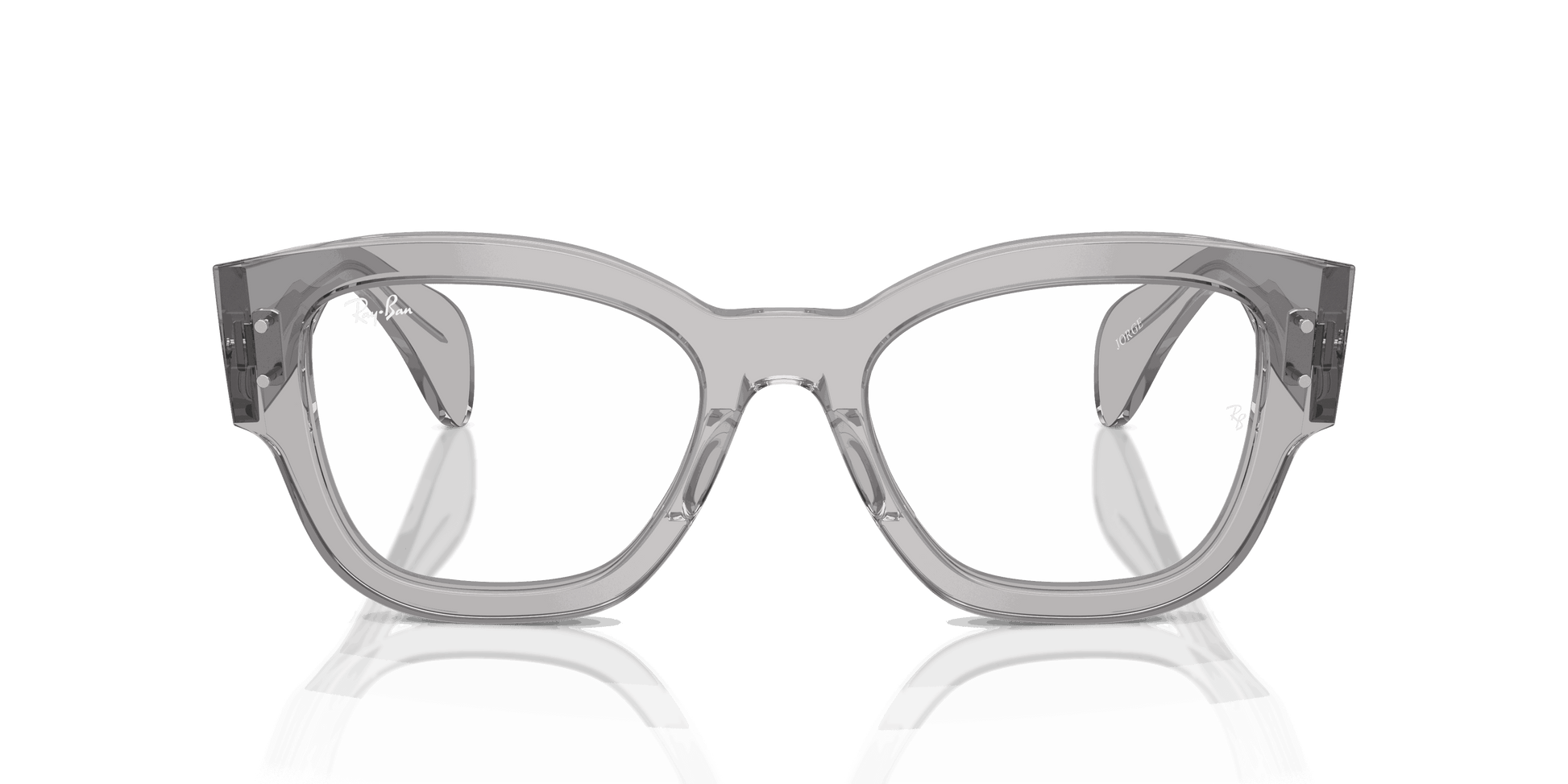 [Clear Lenses, Polished Transparent Grey Frame]