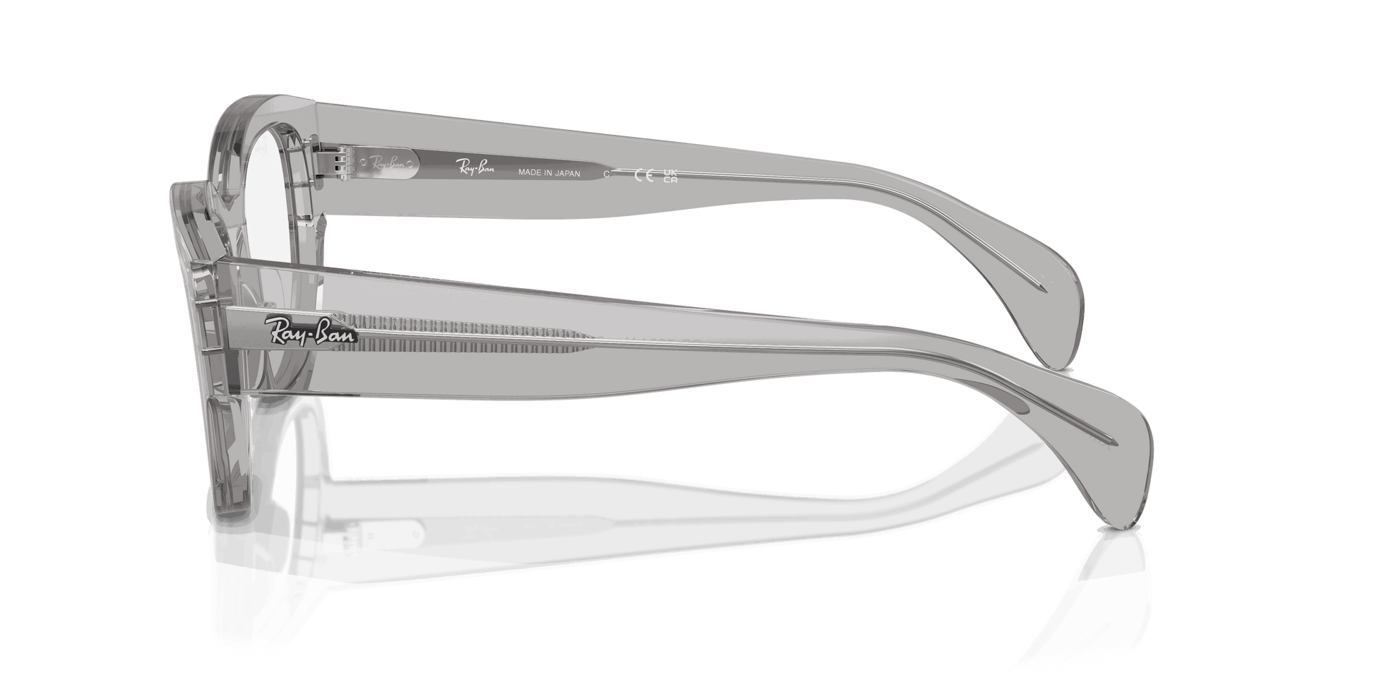 [Clear Lenses, Polished Transparent Grey Frame]