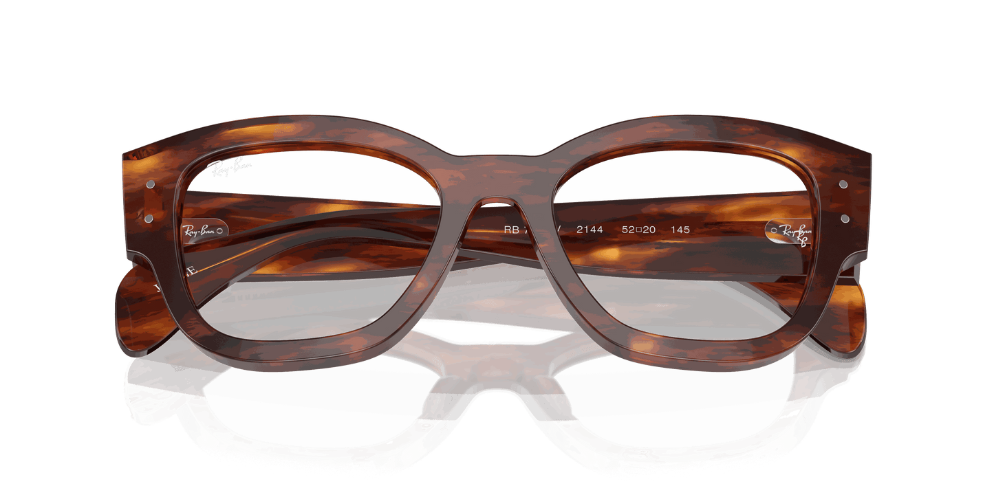 [Clear Lenses, Polished Striped Havana Frame]