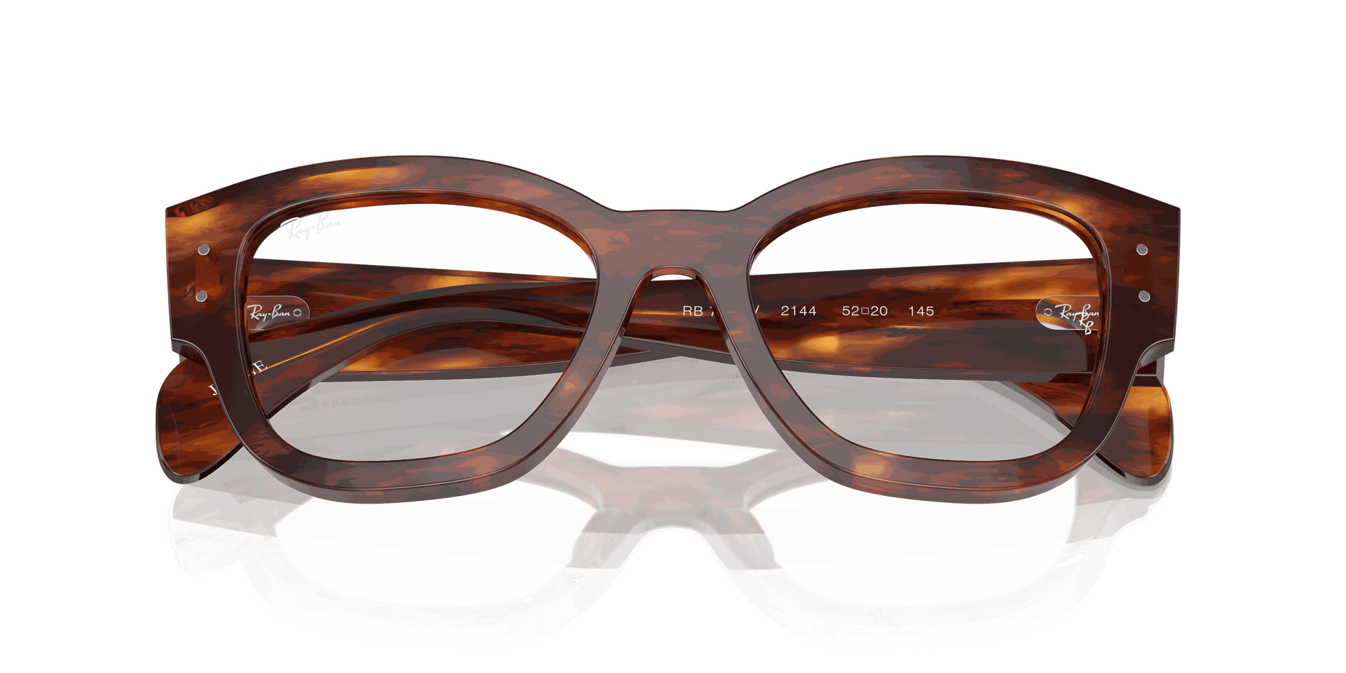 [Clear Lenses, Polished Striped Havana Frame]