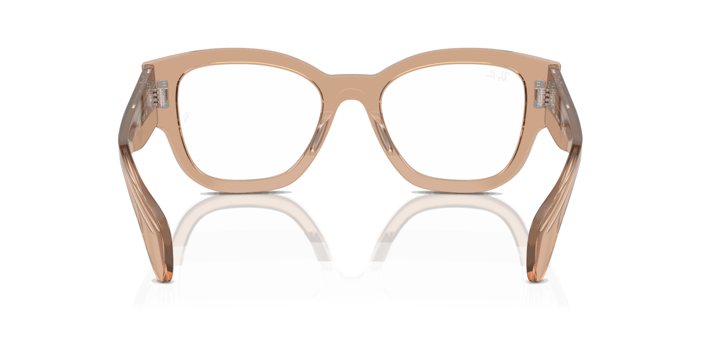 [Clear Lenses, Polished Transparent Light Brown Frame]
