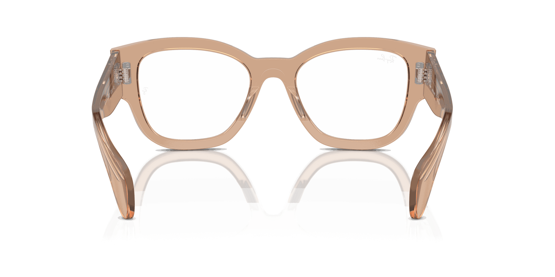 [Clear Lenses, Polished Transparent Light Brown Frame]
