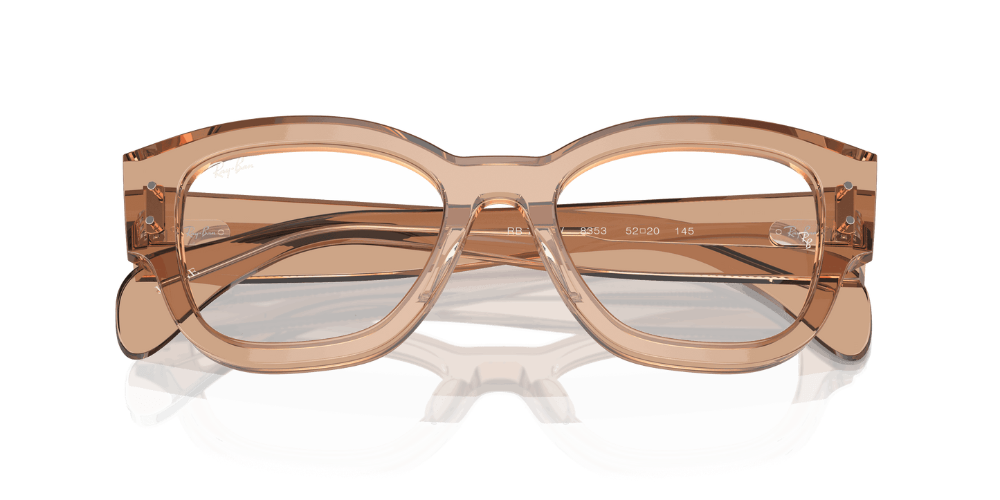 [Clear Lenses, Polished Transparent Light Brown Frame]
