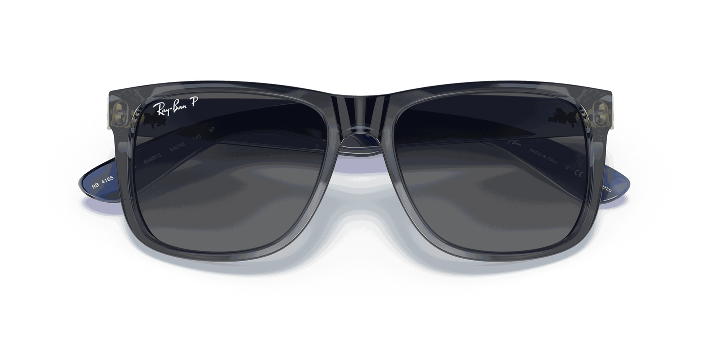 [Grey Lenses, Polished Transparent Blue Frame]