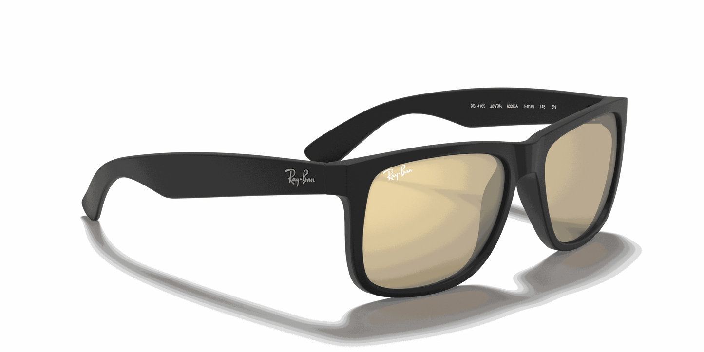 [Gold Mirror Lenses, Matte Rubber Black Frame]