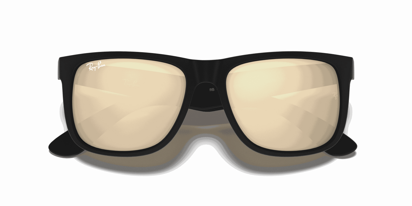 [Gold Mirror Lenses, Matte Rubber Black Frame]