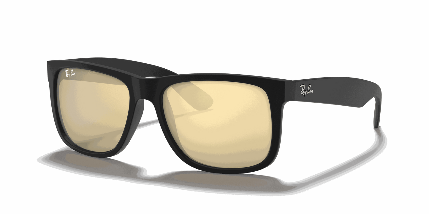 [Gold Mirror Lenses, Matte Rubber Black Frame]