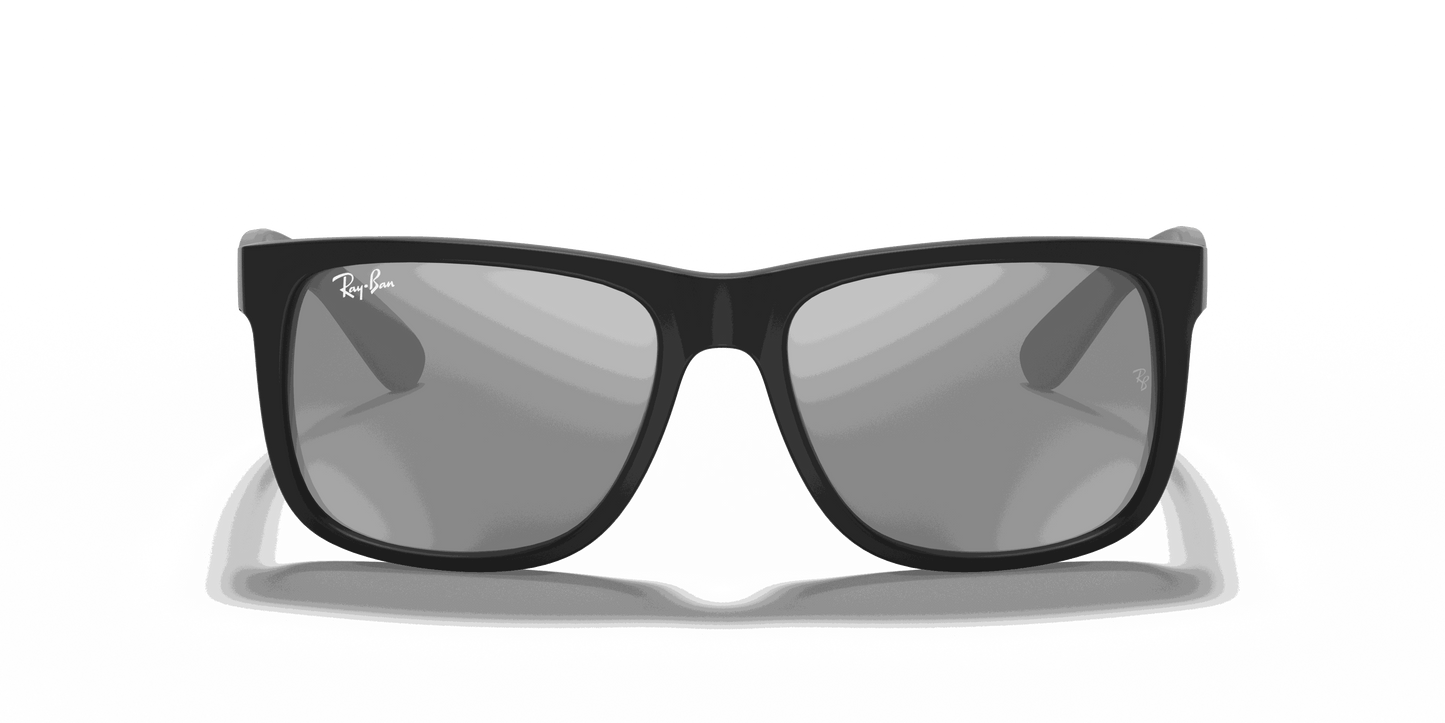 [Grey Mirror Silver Lenses, Matte Rubber Black Frame]