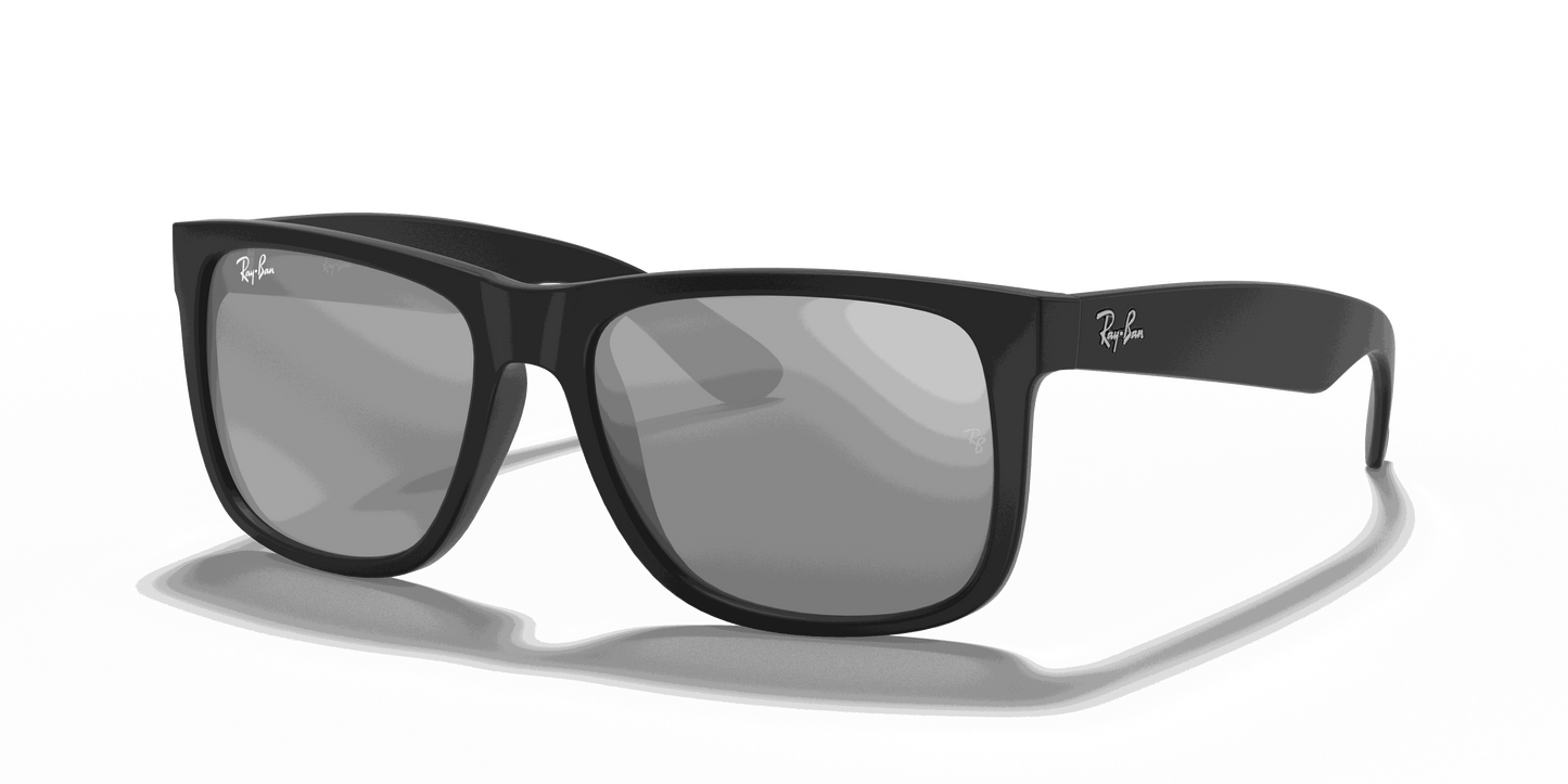 [Grey Mirror Silver Lenses, Matte Rubber Black Frame]