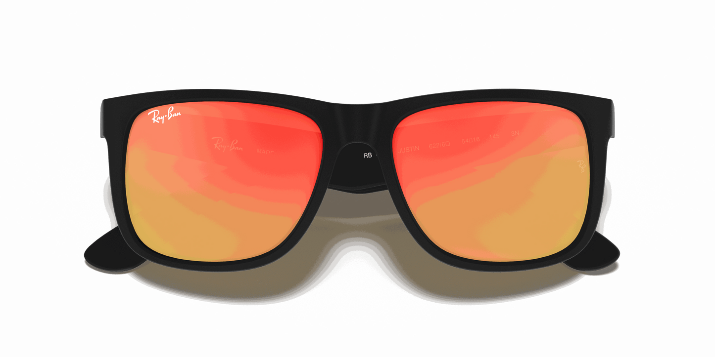 [Red Mirror Lenses, Matte Rubber Black Frame]