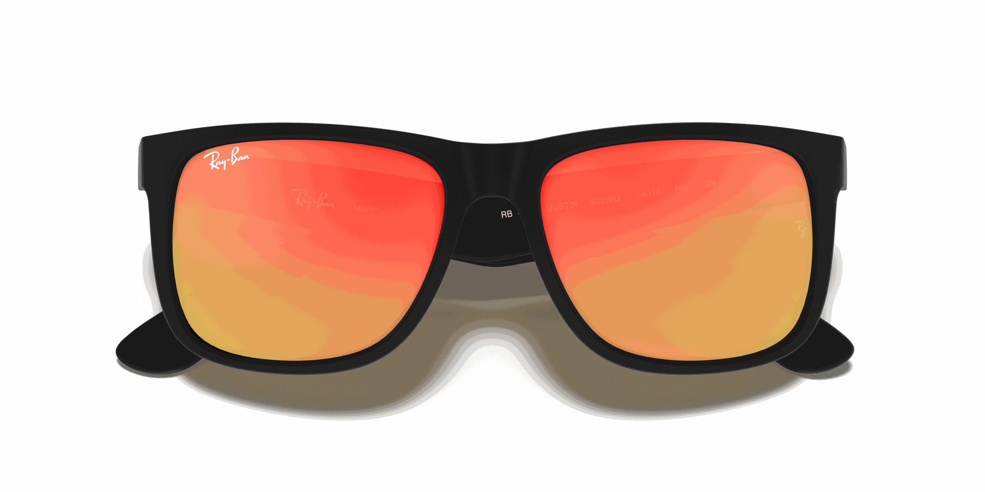[Red Mirror Lenses, Matte Rubber Black Frame]