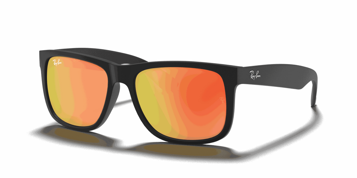[Red Mirror Lenses, Matte Rubber Black Frame]