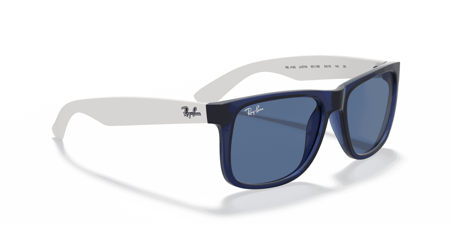 [Dark Blue Lenses, Matte Transparent Blue Frame]