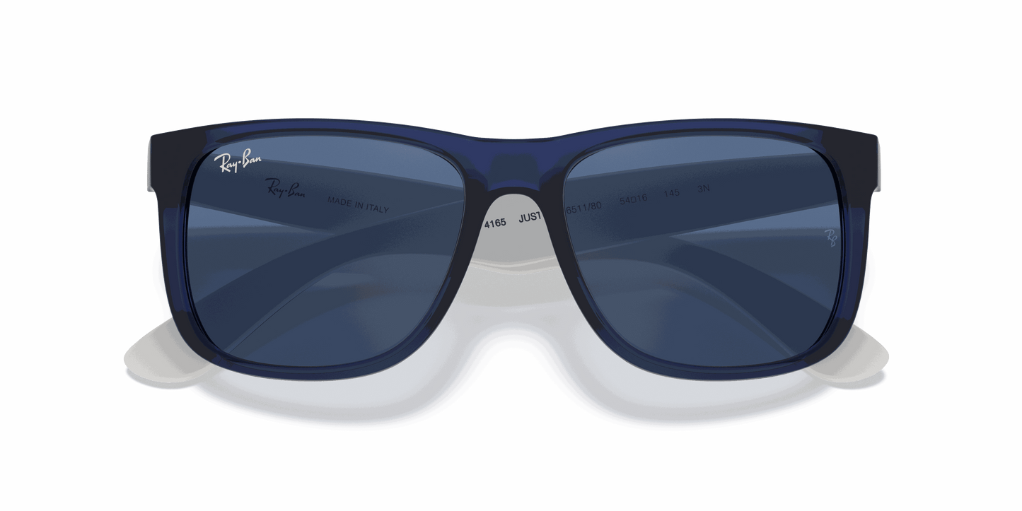 [Dark Blue Lenses, Matte Transparent Blue Frame]