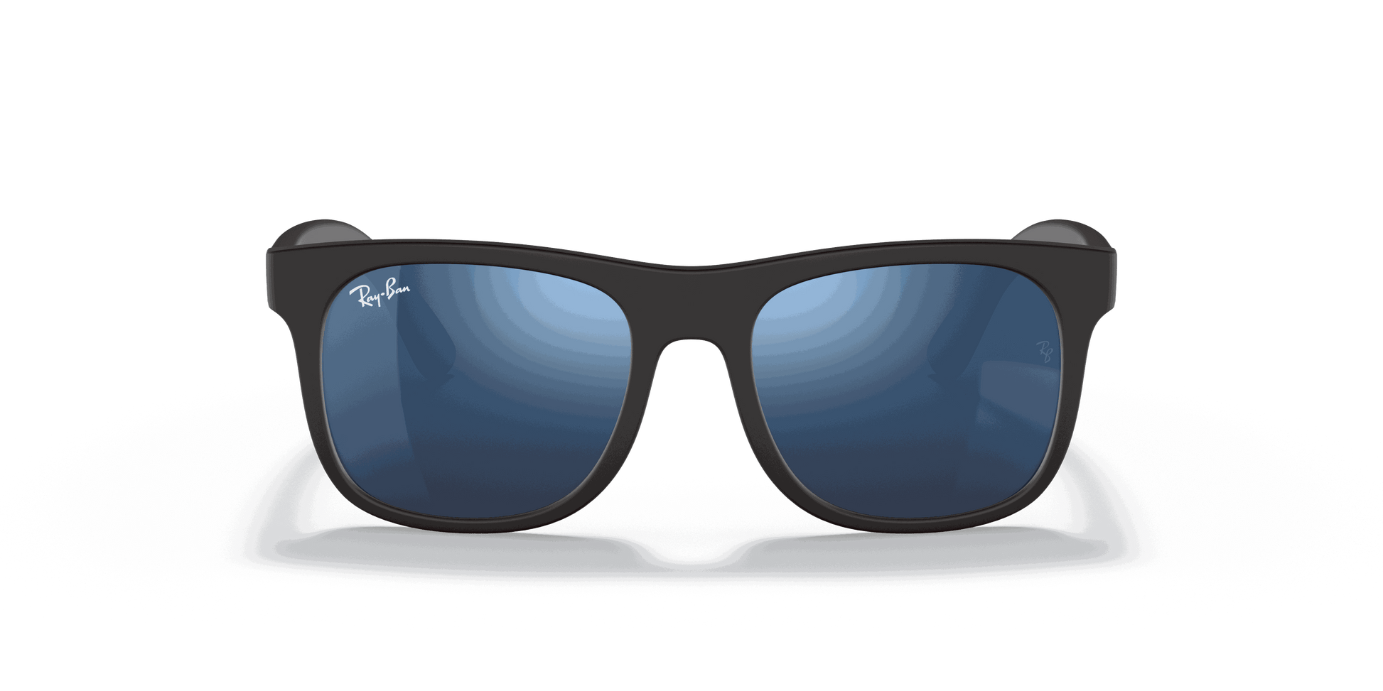 [Blue Mirror Lenses, Matte Rubber Black Frame]