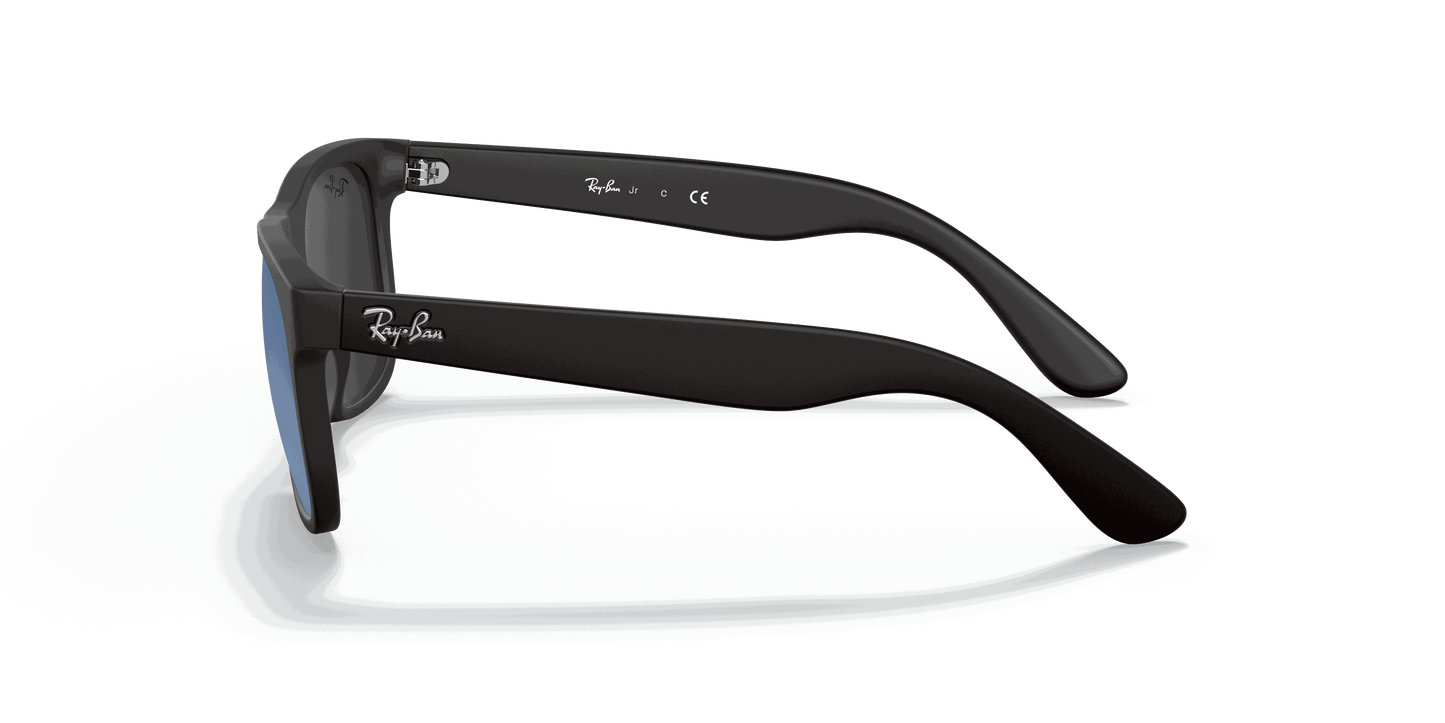 [Blue Mirror Lenses, Matte Rubber Black Frame]